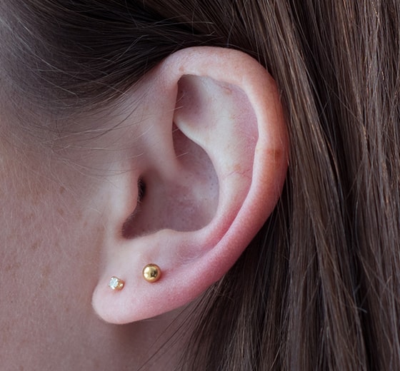 Multiple earlobe deals piercings