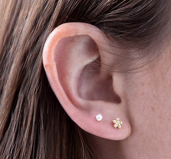 One hot sale pierced ear